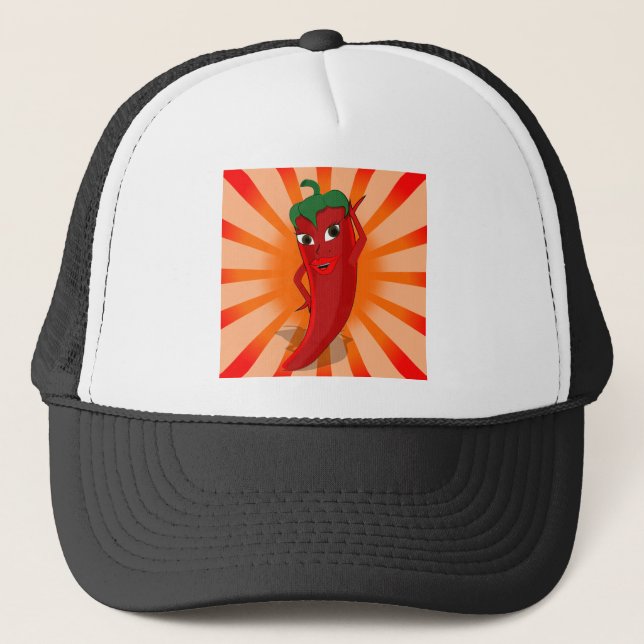 Red Pepper Superstar Trucker Hat (Front)