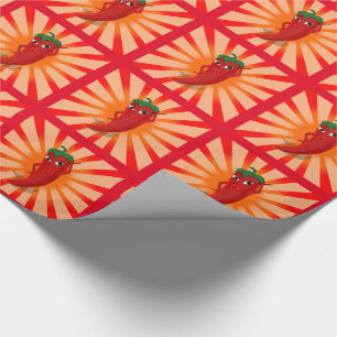 Red Pepper Superstar Wrapping Paper