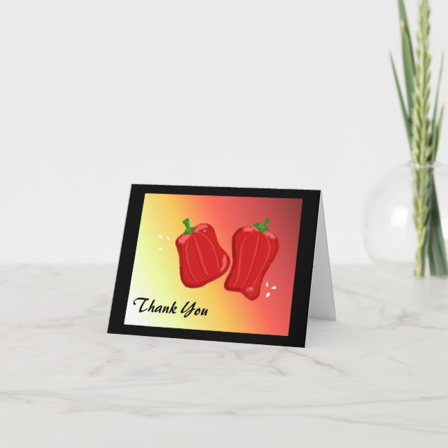 Red Pepper  Thank You Card (Front)