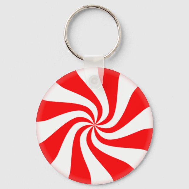 Red Peppermint Candy Keychains (Front)