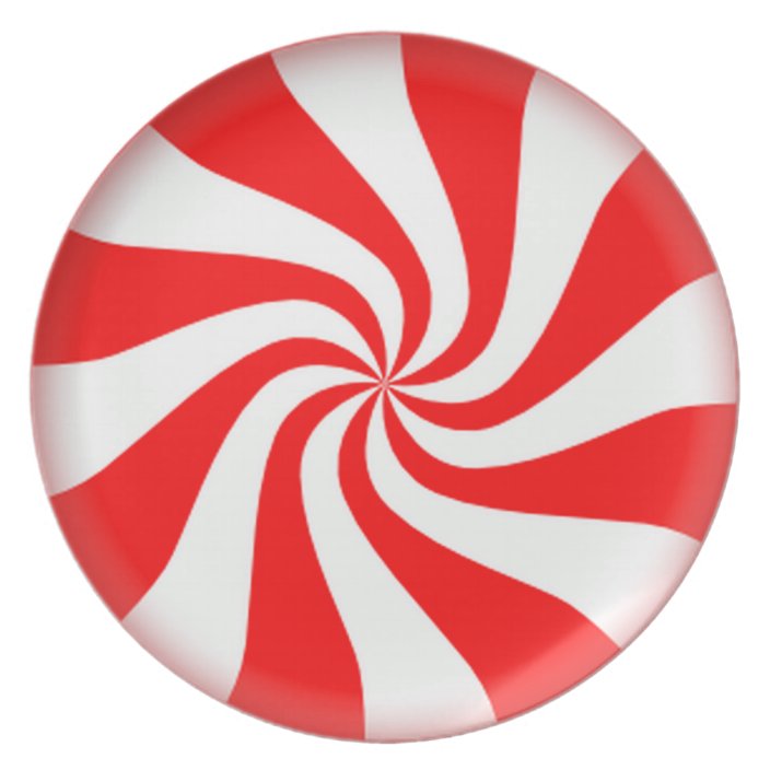 Red Peppermint Candy Melamine Plate | Zazzle.com