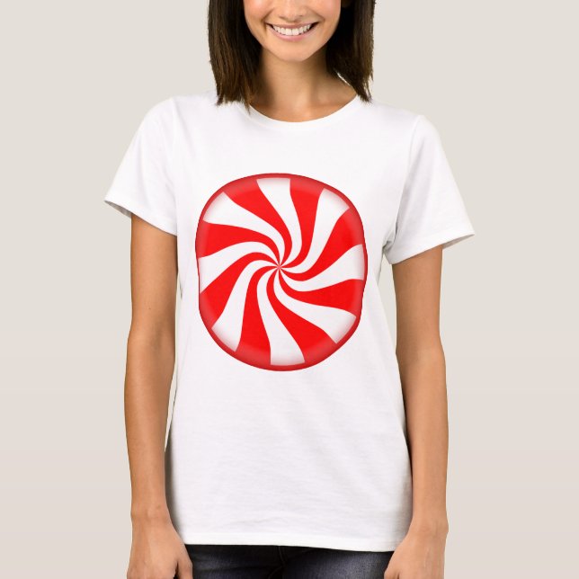 Red Peppermint Candy T-Shirt (Front)