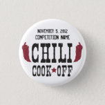 Red Peppers Chili Cook Off Contest Pinback Button at Zazzle