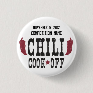 Red Peppers Chili Cook Off Contest Pinback Button