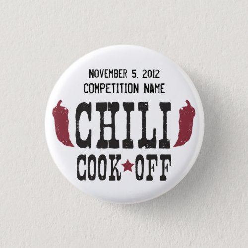 Red Peppers Chili Cook Off Contest Pinback Button
