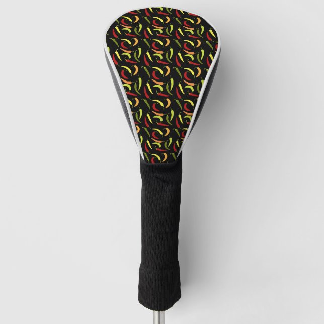 Red Peppers Cinco de Mayo Mexican Hot Spicy Food Golf Head Cover (Front)