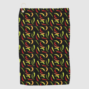 Red Peppers Cinco de Mayo Mexican Hot Spicy Food Golf Towel