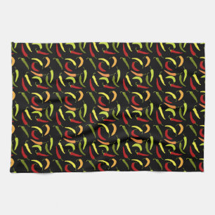 Red Peppers Cinco de Mayo Mexican Hot Spicy Food Kitchen Towel