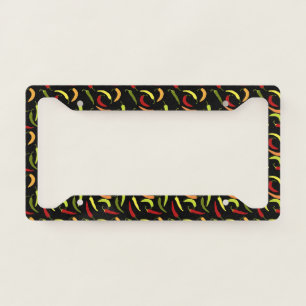 Red Peppers Cinco de Mayo Mexican Hot Spicy Food License Plate Frame