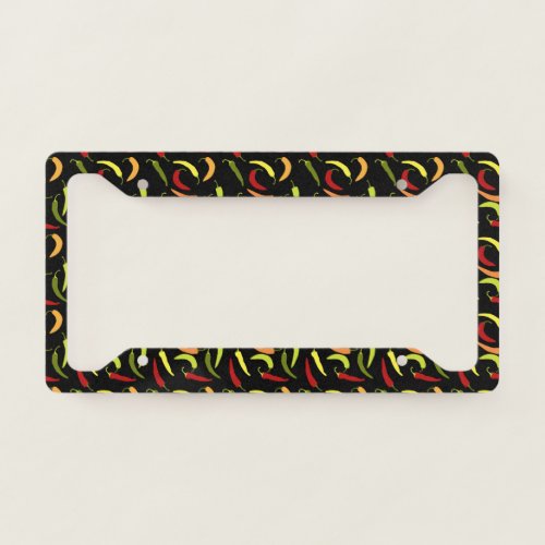 Red Peppers Cinco de Mayo Mexican Hot Spicy Food License Plate Frame