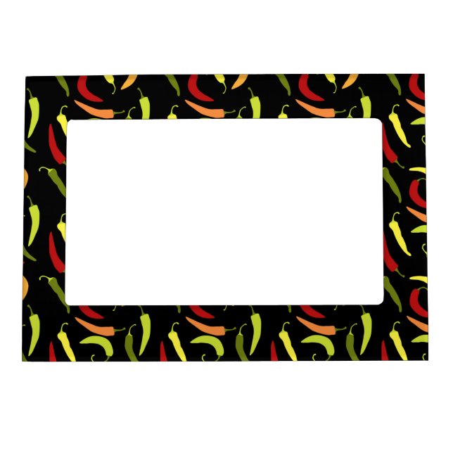 Red Peppers Cinco de Mayo Mexican Hot Spicy Food Magnetic Frame (Front)