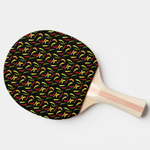 Red Peppers Cinco de Mayo Mexican Hot Spicy Food Ping Pong Paddle