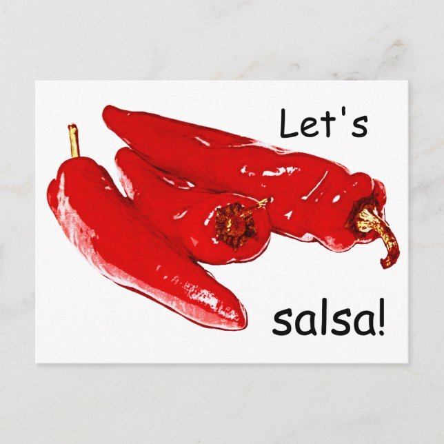 red peppers let's salsa postcard (Front)