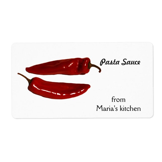 red  peppers - pasta sauce label (Front)