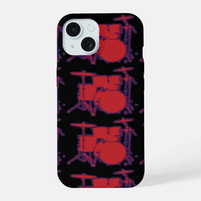 red percussion drums iphone case (Back)