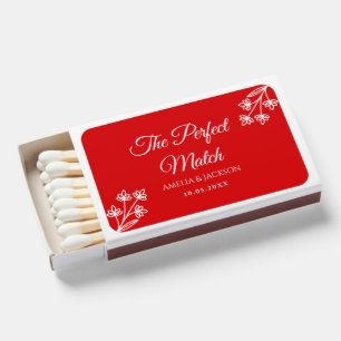 Red Perfect Match Matchbox, Romantic Wedding