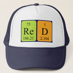 Red periodic table name hat