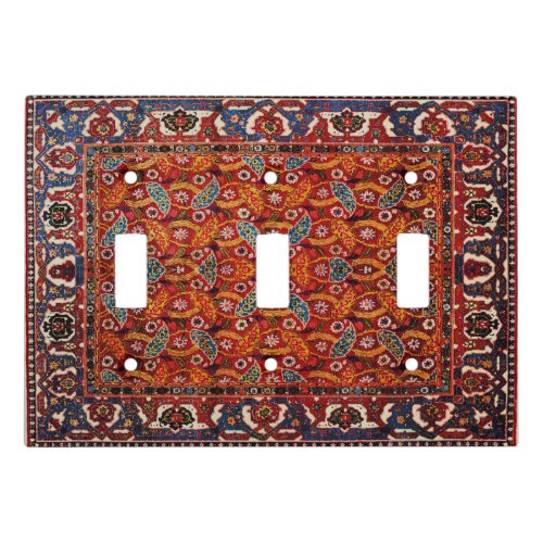 Red Persian Rug Design Light Switch Cover