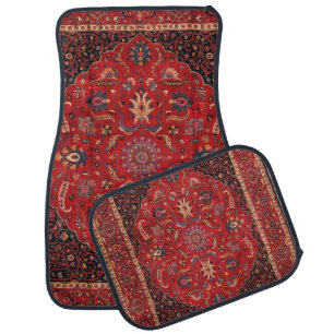 Red Persian Rug from Mashhad Car Floor Mats