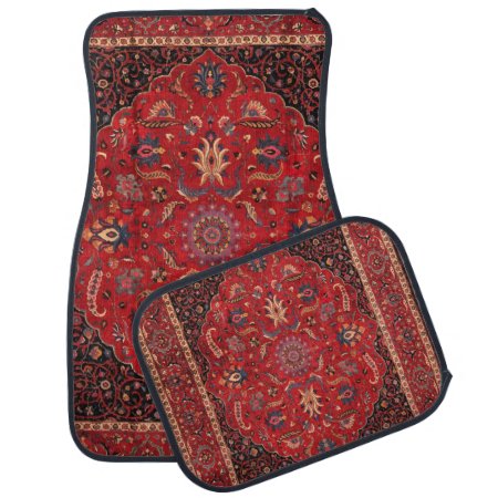 Red Persian Rug From Mashhad Car Floor Mats