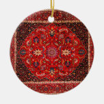 Red Persian Rug From Mashhad Ceramic Ornament at Zazzle