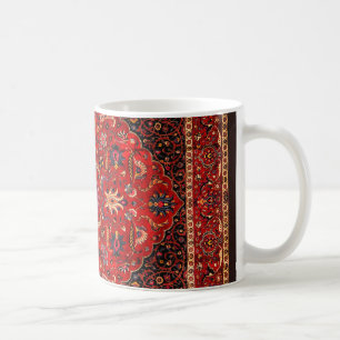 Red Persian Rug from Mashhad Coffee Mug