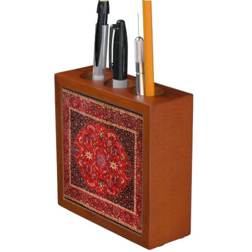 Red Persian Rug from Mashhad Desk Organizer