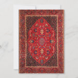 Red Persian Rug from Mashhad Flat Holiday Card