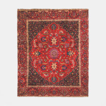 Red Persian Rug from Mashhad