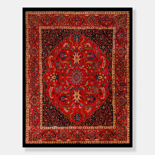Red Persian Rug from Mashhad Foam Boards