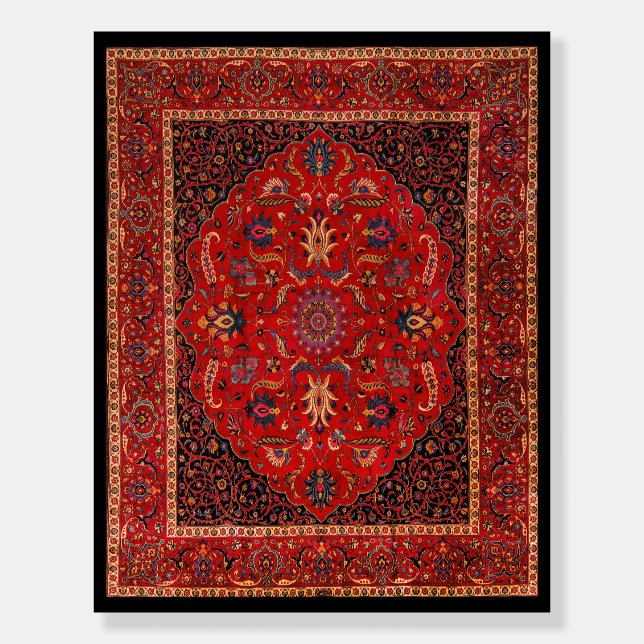 Red Persian Rug from Mashhad Foam Boards (Front)