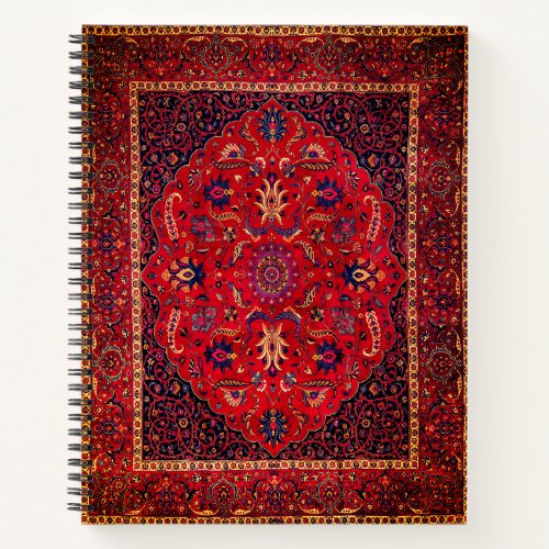 Red Persian Rug from Mashhad  Notebook