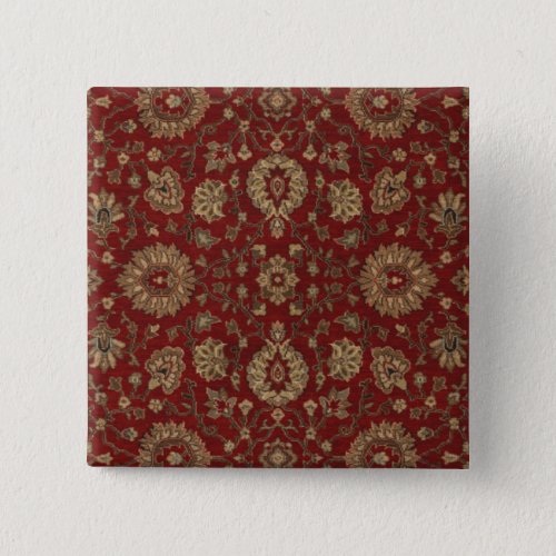 Red Persian scarlet arabesque tapestry Button