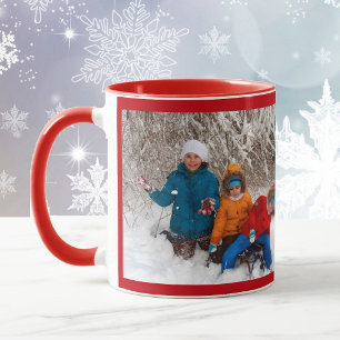 Red Personalize Photo Template Gift Coffee Mug