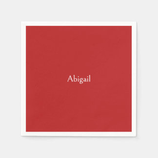 Red Personalized Baby Shower  Napkins