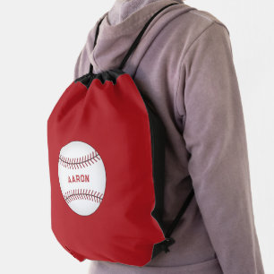 Red Personalized Baseball Backpack Gift