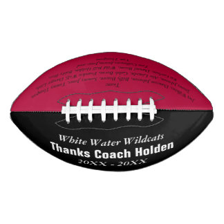 Red Personalized Coaches Name Team Members Year Football