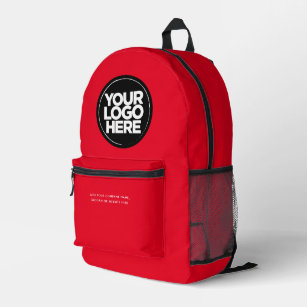 Red   Personalized Corporate Logo and Text Printed Backpack