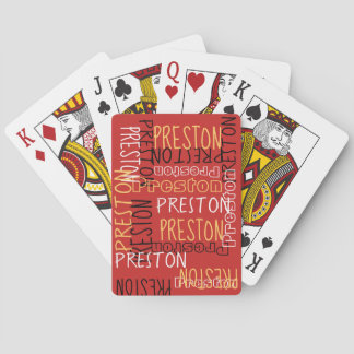 Red Personalized Custom Name Collage Poker Cards