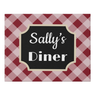 Red Personalized Diner Sign