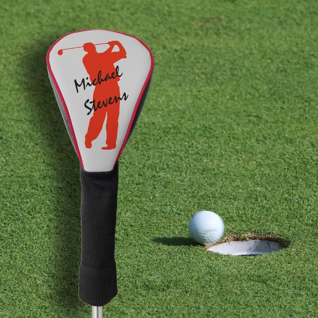 Red Personalized Golfer Golf Head Cover (Creator Uploaded)