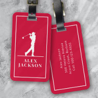 Red Personalized Monogram Golfer