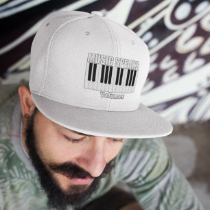 Red Personalized Music Speaks Inspirational Quote Trucker Hat