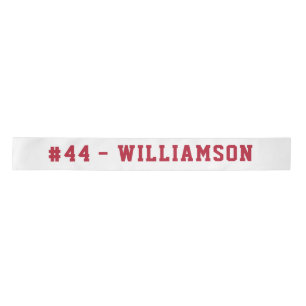 Red Personalized Name and Number Homecoming Satin Ribbon