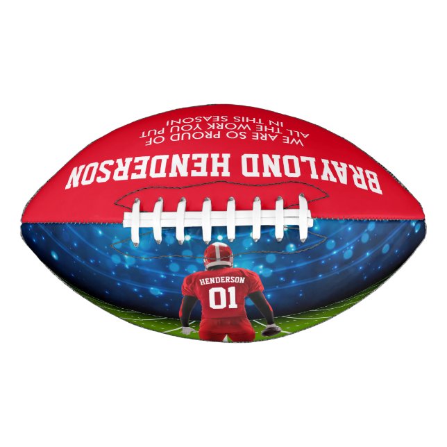 Red Personalized Player Football (Front)