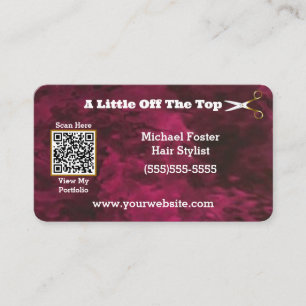 Red Personalized QR-Code Business Card