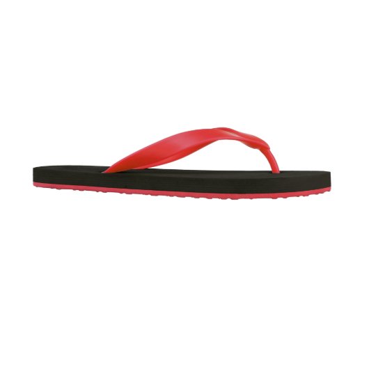 Red Personalized Sand Imprint Men's Flip Flops (Side)
