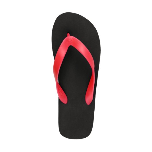 Red Personalized Sand Imprint Men's Flip Flops (Top)
