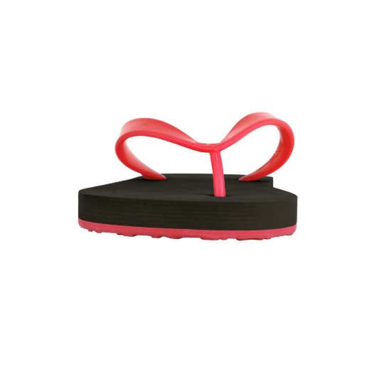 Red Personalized Sand Imprint Men's Flip Flops (Front)