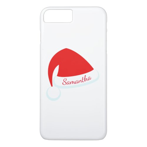 Red Personalized Santa Hat iPhone 7 iPhone 8 Plus7 Plus Case